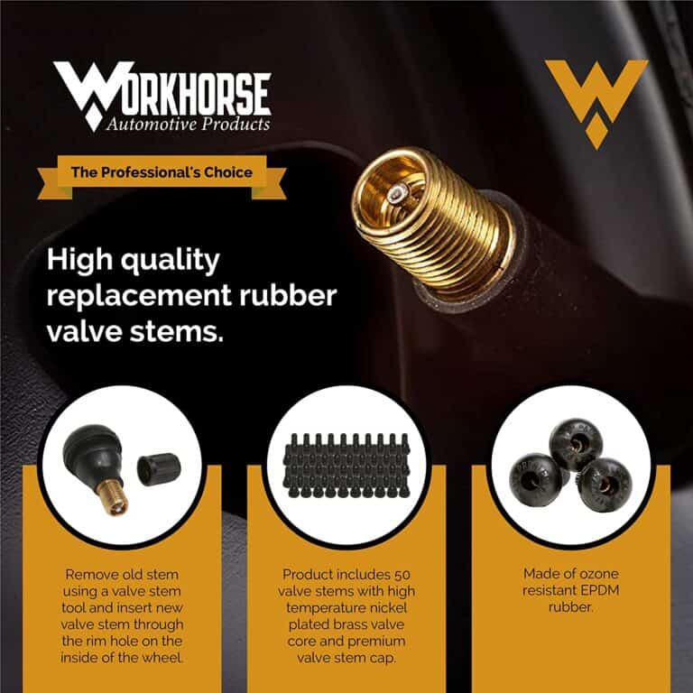 TR412 Passenger Tire Valves, Replacement Valve Stems Pack Of 50