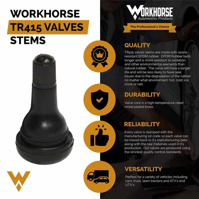 TR572 Truck Tire Valves, Replacement Truck Valve Stems, Pack Of 10